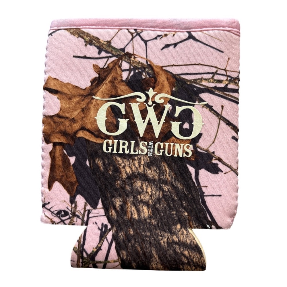 Girls With Guns GWG Pink Camo Can Cooler Mossy Oak Break-Up‎ Country Koozie